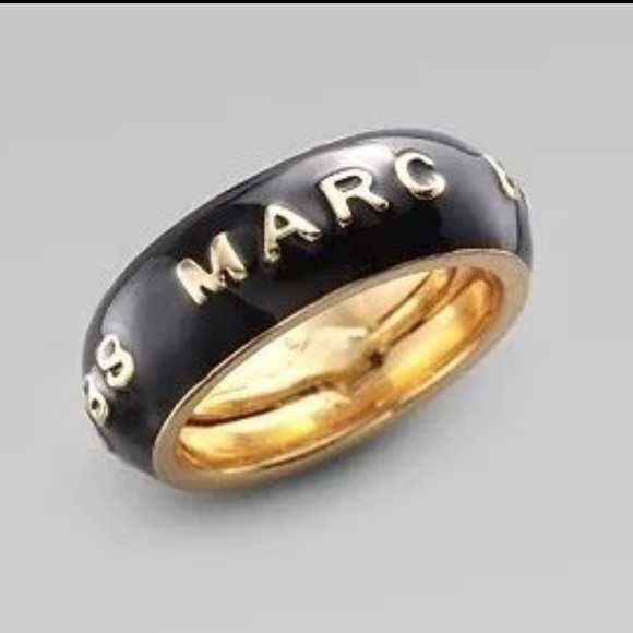 Marc by Marc Jacobs Logo Rings Creme and Black 7 - Picture 7 of 7